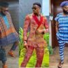 Stylish agbada Adire dress style with unique African-inspired print